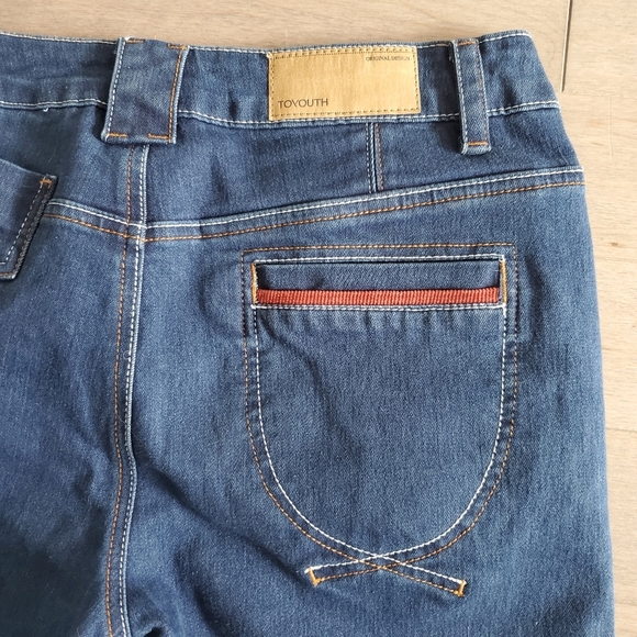 Toyouth funky skinny low waist jeans with orange trim size 29 - Picture 5 of 12